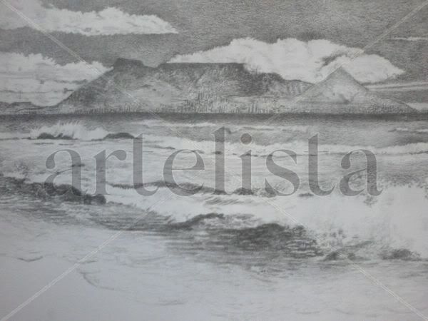 paisaje del mar Pencil