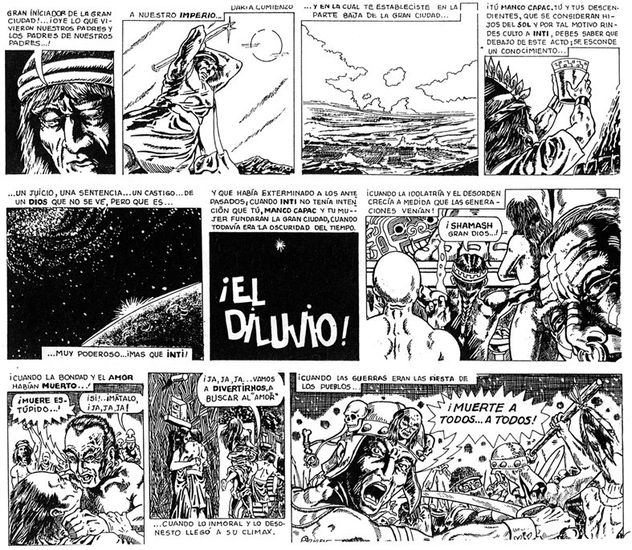 pagina de historieta sobre el diluvio 