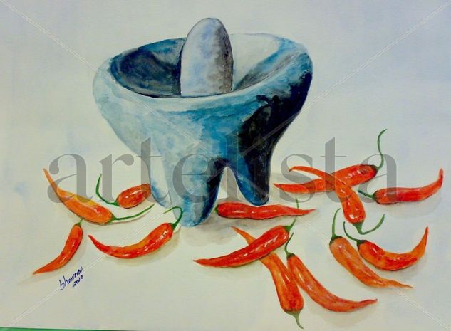 Con Sabor Mexicano... Watercolour Paper Still Life Paintings