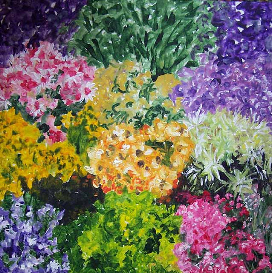 Salpicón floral Acrylic Canvas