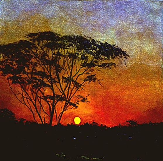 PAISAJE_ATARDECER Oil Canvas Landscaping