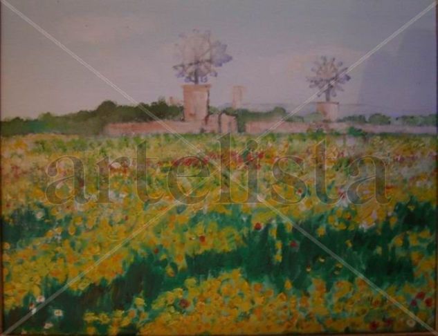 Molinos de Manacor Oil Canvas Landscaping