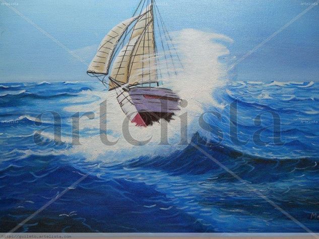 Bajo las aguas Oil Canvas Marine Painting