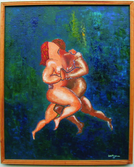 Tango de medianoche Oil Canvas Figure Painting