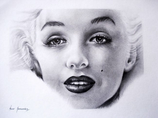 copying art tributo linda huber monroe Graphite