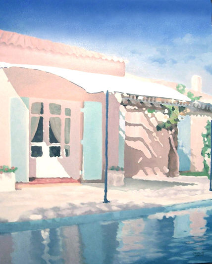 Casa con toldo y...