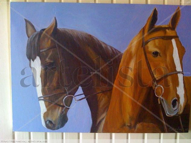 Pareja Oil Canvas Animals