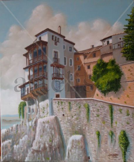 CASAS COLGADAS-CUENCA Oil Canvas Landscaping