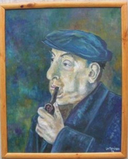 Neruda Oil Canvas Portrait