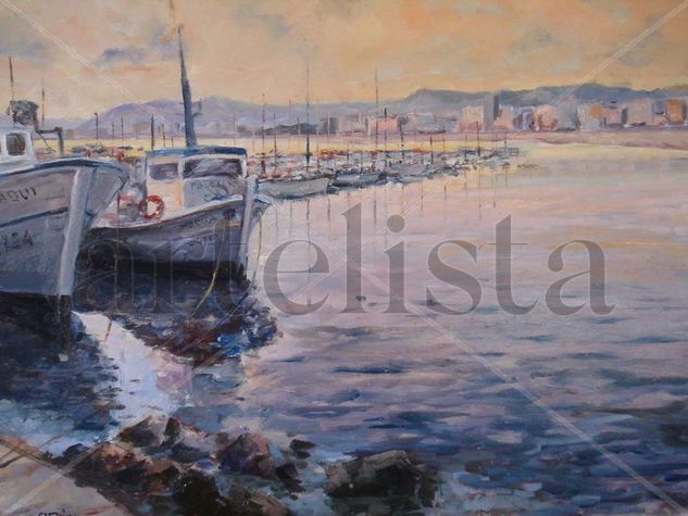 Palamos Oil Canvas Marine Painting