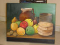 bodegon frutas y cajas