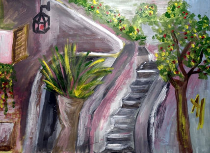 La escalera  del fondo