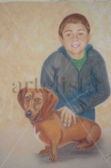 SANTY Y WAYRA Pastel Paper Portrait