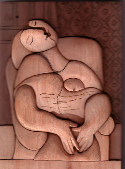 "MUJER Dormida" Madera Mixta