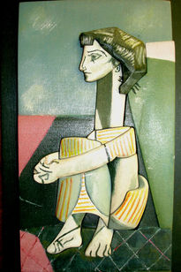 " mujer sentada "