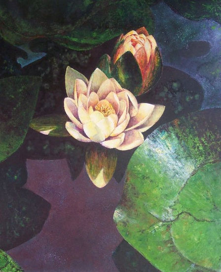 Nenufar 0 Oil Panel Floral Painting