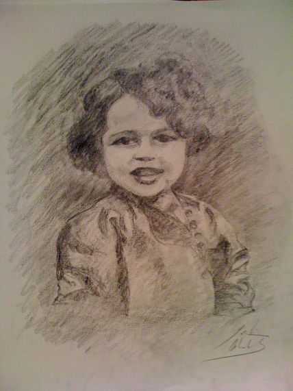 Retrato en blanco y...