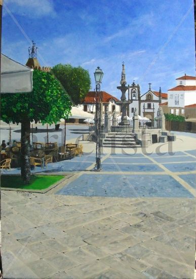 A PRACA DE CAMINHA Acrylic Canvas Landscaping