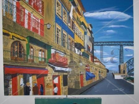 A RIBEIRA DO PORTO Acrylic Canvas Landscaping