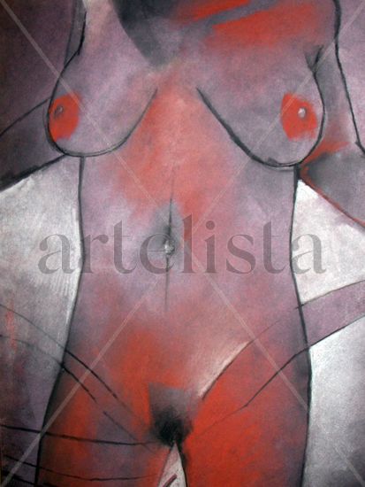 nigerian Pastel Paper Figure Painting