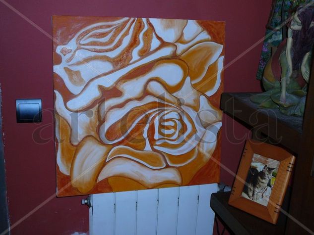 rosa Oil Canvas Floral Painting