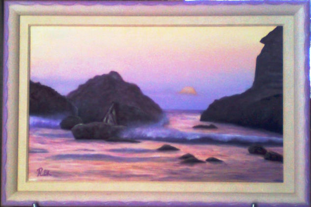 Playa del silencio, Asturias Oil Canvas Landscaping