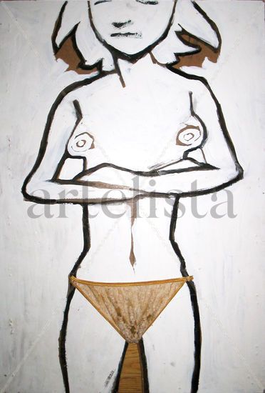 underwear Acrylic Panel Figure Painting