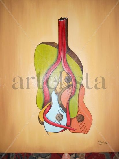 Composicion de guitarras Oil Canvas Landscaping