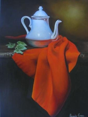 TETERA DE POCELANA Oil Canvas Still Life Paintings