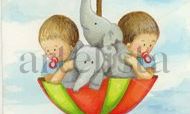 Niños con globos