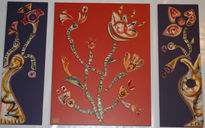 Triptico de flores