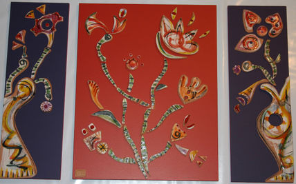 Triptico de flores