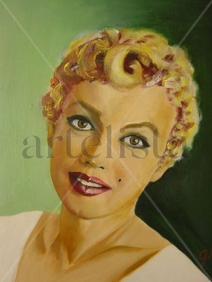 MARYLIN Oil Canvas Portrait