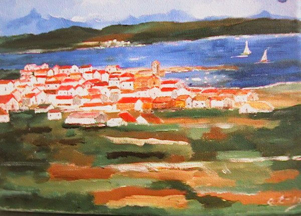 Pueblo marinero Oil Canvas Landscaping