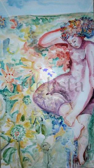 UN CUENTO Watercolour Paper Figure Painting