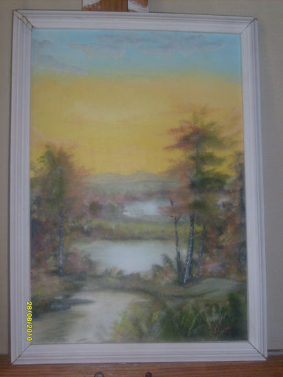 atardecer en charcos Oil Canvas Landscaping