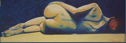 Desnudo azul Oil Canvas Nude Paintings