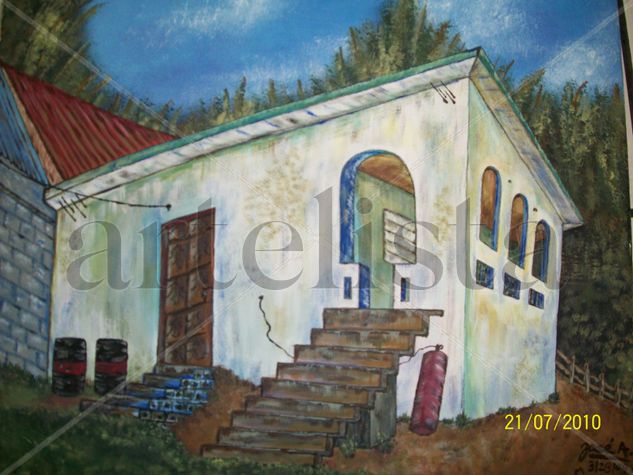 La Casa De Mi Suegra Acrylic Canvas Landscaping