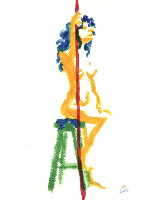 Pose con palo - 2. ( Pose with cudgel - 2. )