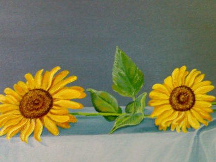 Girasoles sobre la...