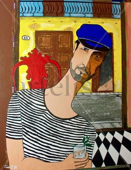 Un Mojito en La Habana Acrylic Canvas Portrait