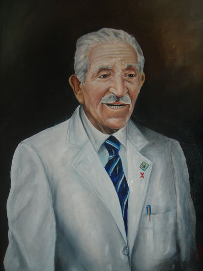 PABLO TORRES. FARMACÉUTICO Oil Canvas Portrait