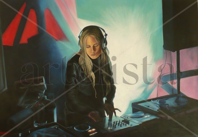 Dj Paula Wapsas Oil Canvas Figure Painting