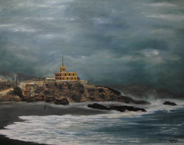 "Castillo Forga" Oil Canvas Marine Painting