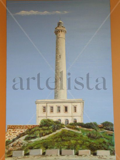 FARO CABO DE PALOS-MURCIA. Oil Canvas Landscaping