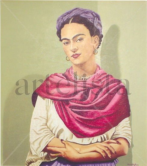 Frida - Tributo (1907-2007) Acrylic Textile Figure Painting