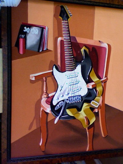 mi guitarra Oil Canvas Landscaping