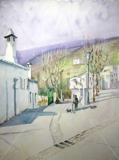 Calle de Cañar(Alpujarra) Watercolour Paper Landscaping