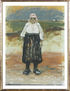 Campesina con pañuelo rosa