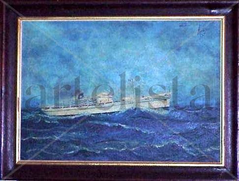 Comodoro Oil Canvas Marine Painting